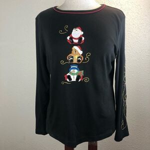 Reference Point long Sleeve Christmas Top Size S